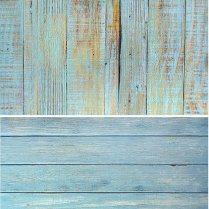Waterproof Paper Photography Backdrop for Flat Lay Tabletop blue wood