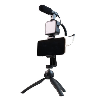 Smartphone Vlogger Starter Kit with microphone in landscape